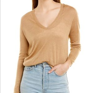 Theory gold linen blend top. Size P